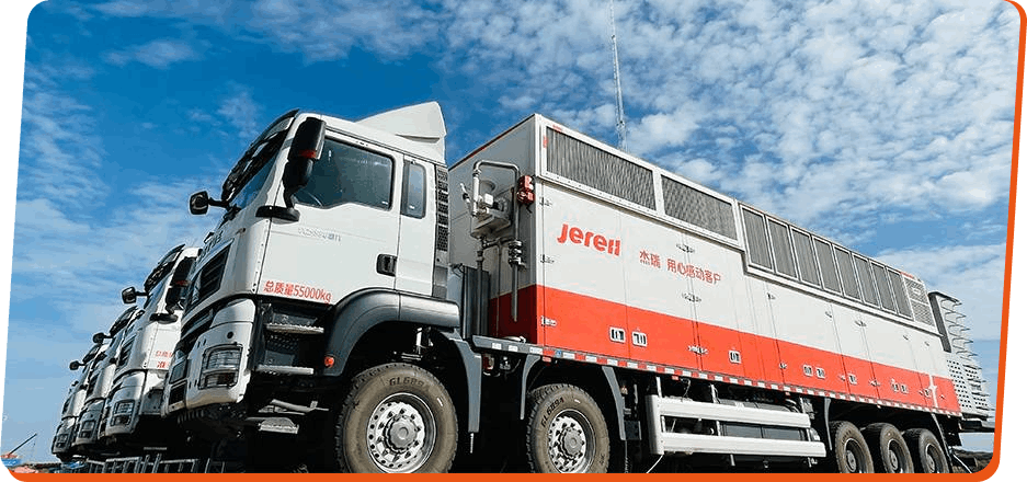 2022-09杰瑞智造助力国内最大规模燃气轮机发电全电驱压裂作业