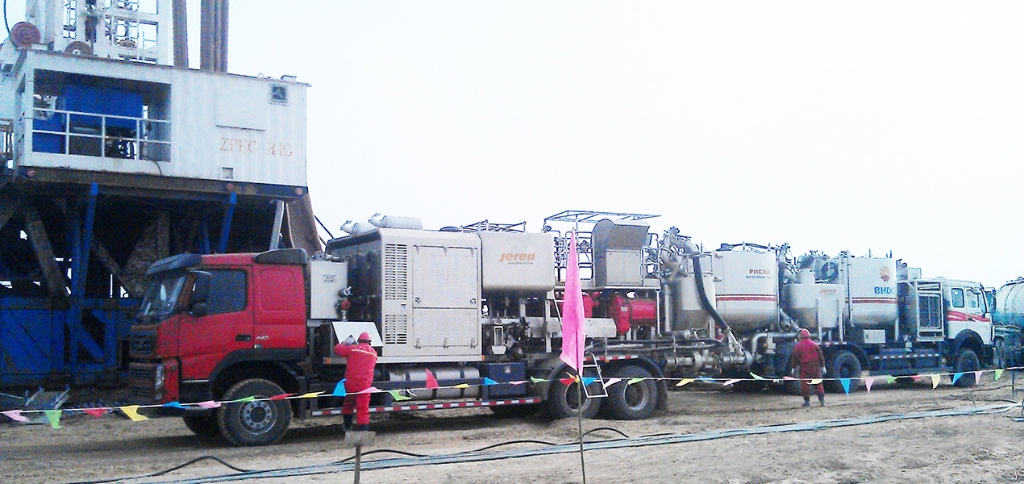 Jereh Truck Mounted Twin Pump Cementing Unit & Batch Mixer in Shaanxi, China