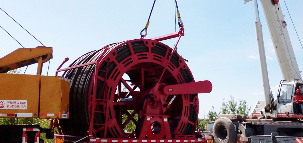 Coiled Tubing Reel at Operation Site