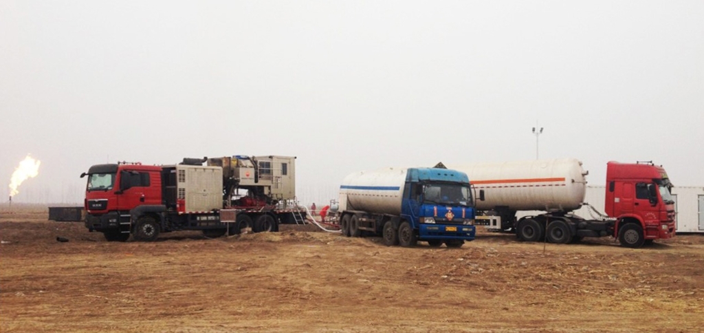 400K Truck Mounted Direct Fired Nitrogen Pumper for Gas Lifting on Well Site of CNPC